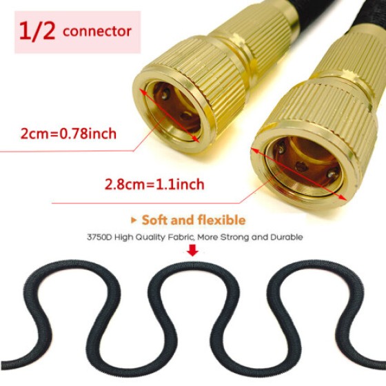 伸縮マジックホース 高圧カーワッシュホース 調整可能スプレー フレキシブル家庭用ガーデン散水ホース 清掃用ウォーターガン